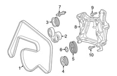 Multi Rib Belt 6PK2155 A0019933496 Compatible With MERCEDES-BENZ C-CLASS (W204) CLS (C218) E-CLASS (W212) (CONTINENTAL)
