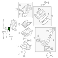 Crankshaft Oil Seal 11117511395 Compatible With BMW 3 (E90) 5 (E60) 5 (F10) 7 (F01, F02, F03, F04) X1 (E84)