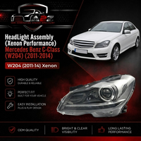 Complete Headlight Assembly (Xenon Performance) Left A2048203539 & Right A2048203639 Compatible With Mercedes Benz C-Class (W204) (2011-2014) Tag No.109