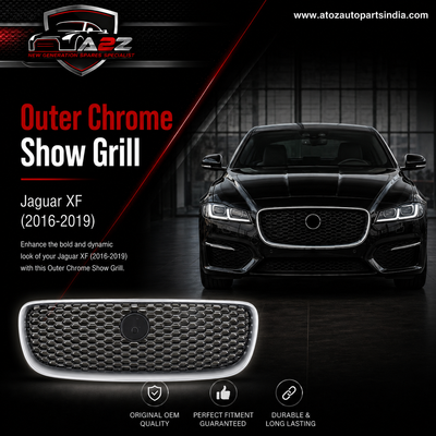 Outer Chrome Show Grill T2H3984 Compatible With Jaguar XF (2016-2019) Tag No.23