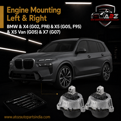 Engine Mounting Set With Vacuum Left 22116878247 Right 22116860482 Compatible With BMW & X4 (G02, F98) & X5 (G05, F95) & X5 Van (G05) & X7 (G07)