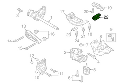 Transmission Mount (Rubber Stop) 97037513702 Compatible With PORSCHE PANAMERA 970 GTS 4.8L