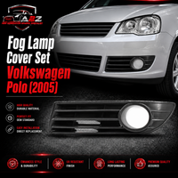 Fog Lamp Cover Set Left 6QB853665 & Right 6QB853666 Compatible With Volkswagen Polo (2005)