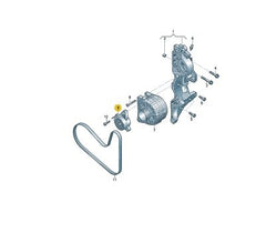 Belt Tensioner With Pulley 04L903315A Compatible With AUDI A3 A4 A5 A6 Q3 Q5 & SKODA KODIAQ I (NS6, NS7, NV7)