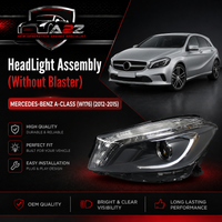 Headlight Headlamp Left A1768201161 & Right A1768201261 (Without Blaster) Compatible With MERCEDES-BENZ A-CLASS (W176) (2012-2015)
