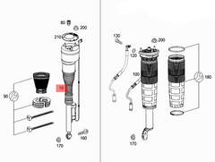 Front Right Air Suspension Shock Absorber Strut 2223200213 2223204813 Compatible With MERCEDES-BENZ S-CLASS (W222, V222, X222)