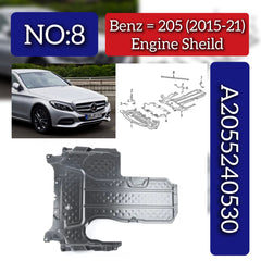 Engine Sheild A2055240530 2055240530 Compatible With Mercedes Benz For C CLASS (W205) (2015-2021) Tag No.8