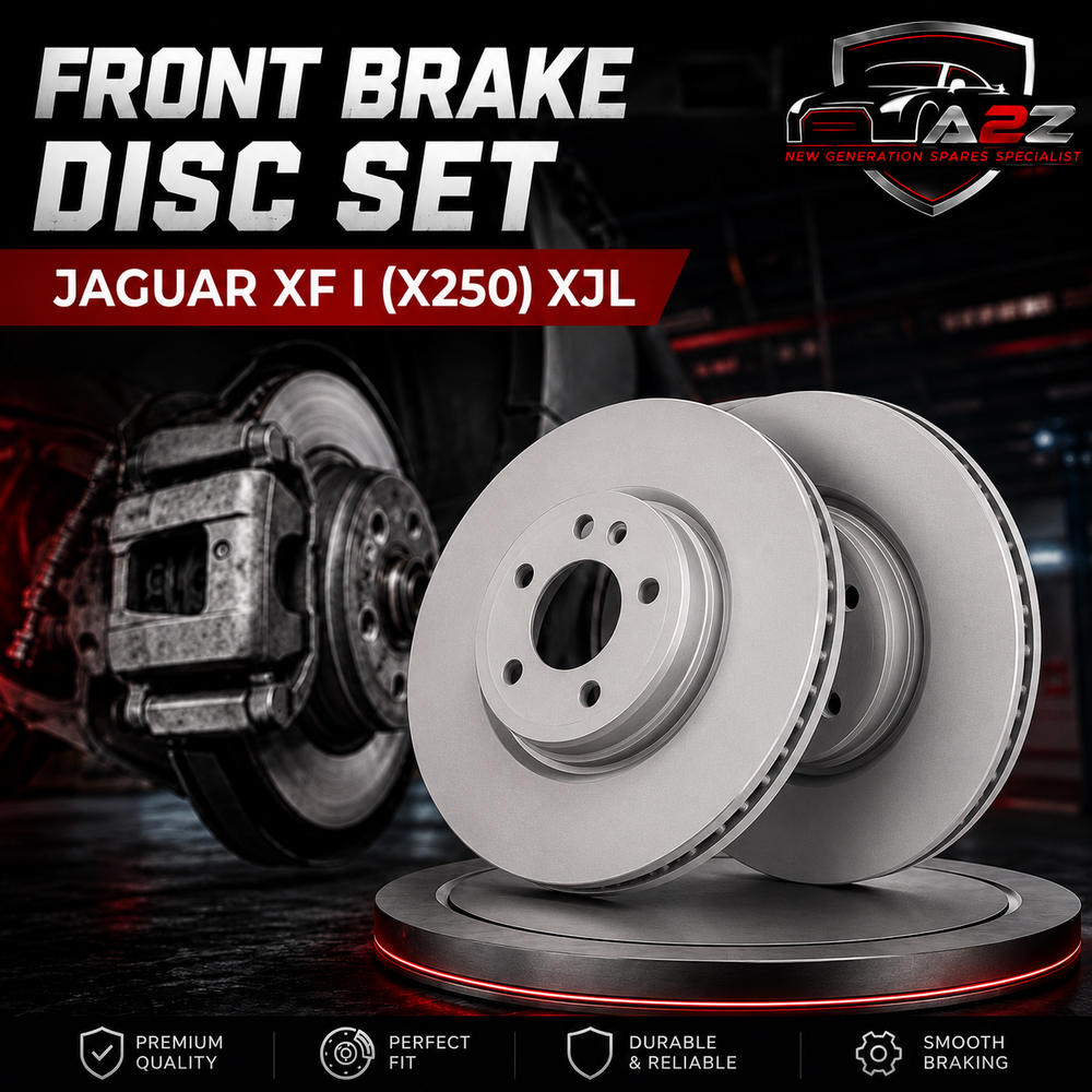 Front Brake Disc Set C2C25336 C2P26267 Compatible With JAGUAR XF I (X250) XJL (ALBRO)