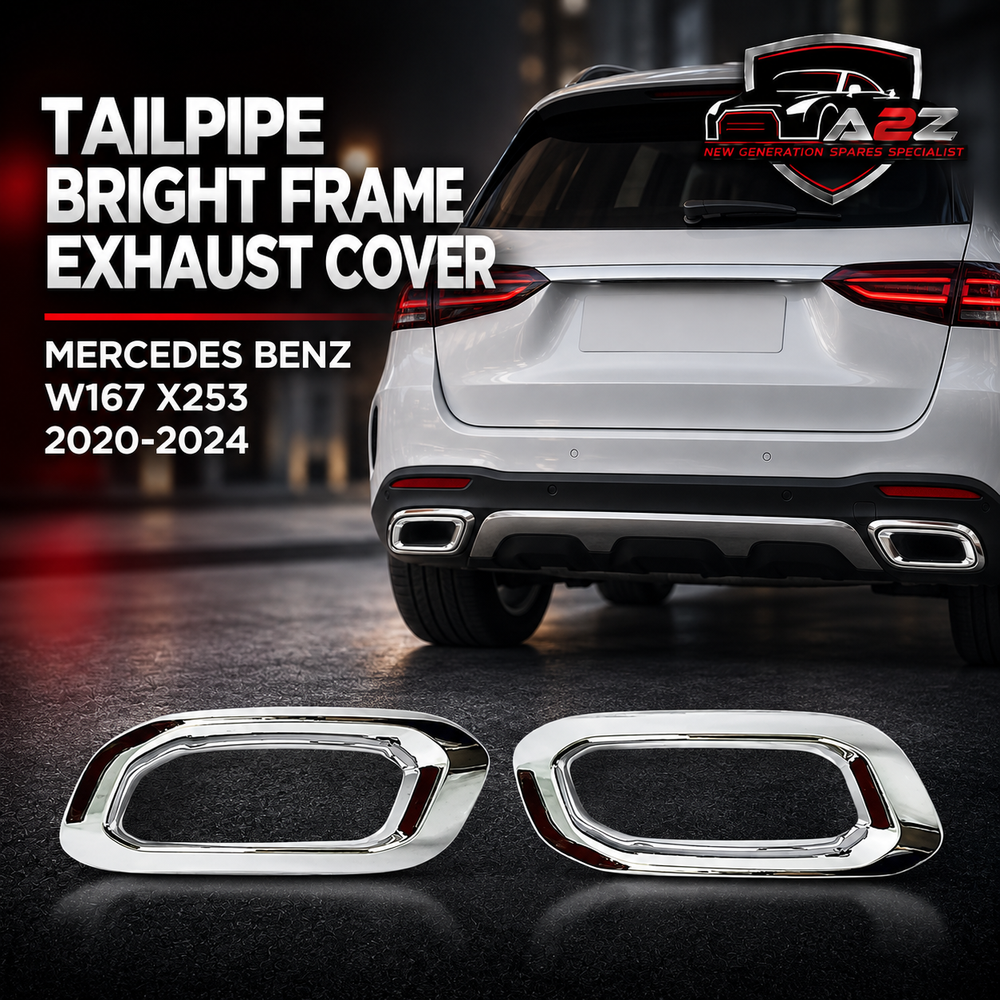 Tailpipe Bright Frame Exhaust Cover Left 1678856900 & Right 1678857000 Compatible With Mercedes Benz GLE W167 & GLS W167 & GLC X253 2020-2024 Tag No.215