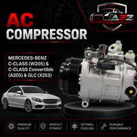 AC Compressor A0032306911 Compatible With MERCEDES-BENZ C-CLASS (W205) & C-CLASS Convertible (A205) & GLC (X253)