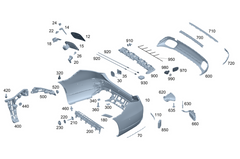 Rear Bumper Chrome Left 2238808002 Right 2238808102 Compatible With Mercedes-Benz S-Class (W223) Tag No.245