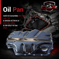 Oil Pan 03L103512DQ Compatible With AUDI A3 Convertible (8V7, 8VE) | A3 / S3 & SKODA OCTAVIA III (5E3, NL3, NR3) & VW GOLF VII Van (5G1)
