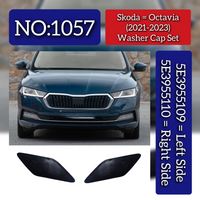 Washer Cap Set Left 5E3955109 & Right 5E3955110 Compatible With Skoda Octavia (2021-2023) Tag No.1057