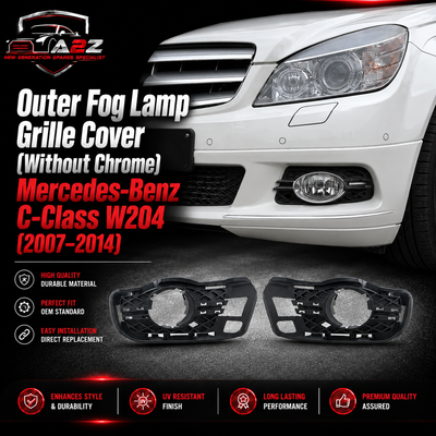 Outer Fog Lamp Grille Cover (Without Chrome) – Left 2048852423 & Right 2048852523 A2048852423 Compatible with Mercedes-Benz C-Class W204 (2007–2014) Tag No.255