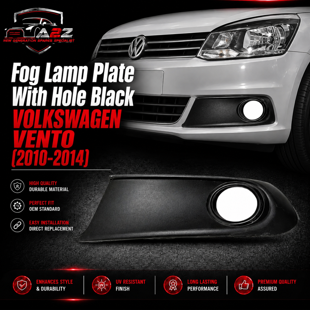 Fog Lamp Plate With Hole Black 6RU854661 Compatible With VOLKSWAGEN VENTO (2010-2014)