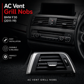 Black Ac Vent Grille Assembly Center & Right & Left Compatible With BMW 3 Series F30