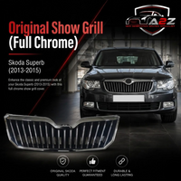 Show Grill (Full Chrome) 3T0853668B 3T0853607B Compatible With Skoda Superb (2013-2015) Tag No.61