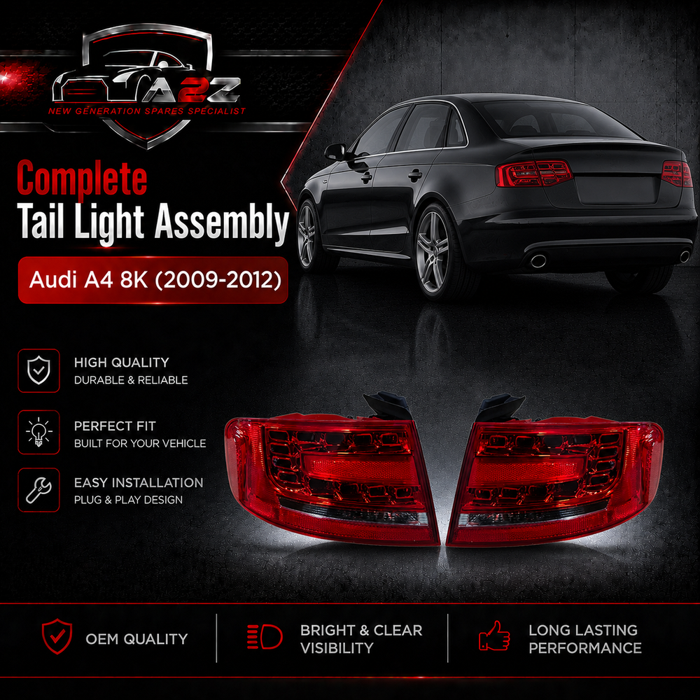 Complete Tail Light Assy Set Left 8K5945095 8K5945095D & Right 8K5945096 8K5945096DCompatible With Audi A4 8K (2009-2012) Tag No.165