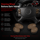 Brown-Rubber Steering Wheel Switch Control Buttons Set 2308202310 Compatible with MERCEDES E-CLASS W211 & CLS C219