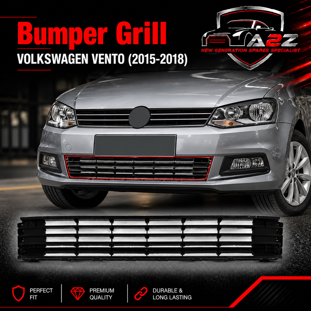 Bumper Grill 6RU853677C Compatible With VOLKSWAGEN VENTO (2015-2018)