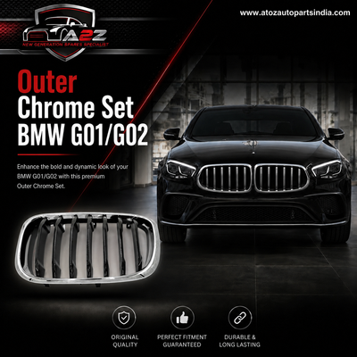 Outer Chrome Set Left 5113739465 & Right 5113739466 Compatible With BMW G01/G02 Tag No.86