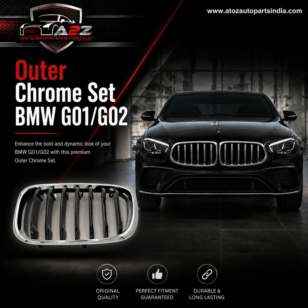 Outer Chrome Set Left 5113739465 & Right 5113739466 Compatible With BMW G01/G02 Tag No.86
