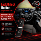 Lock Unlock Button (Right Side Set) 2049058502 Compatible with MERCEDES BENZ C-CLASS W204 & E-CLASS W212