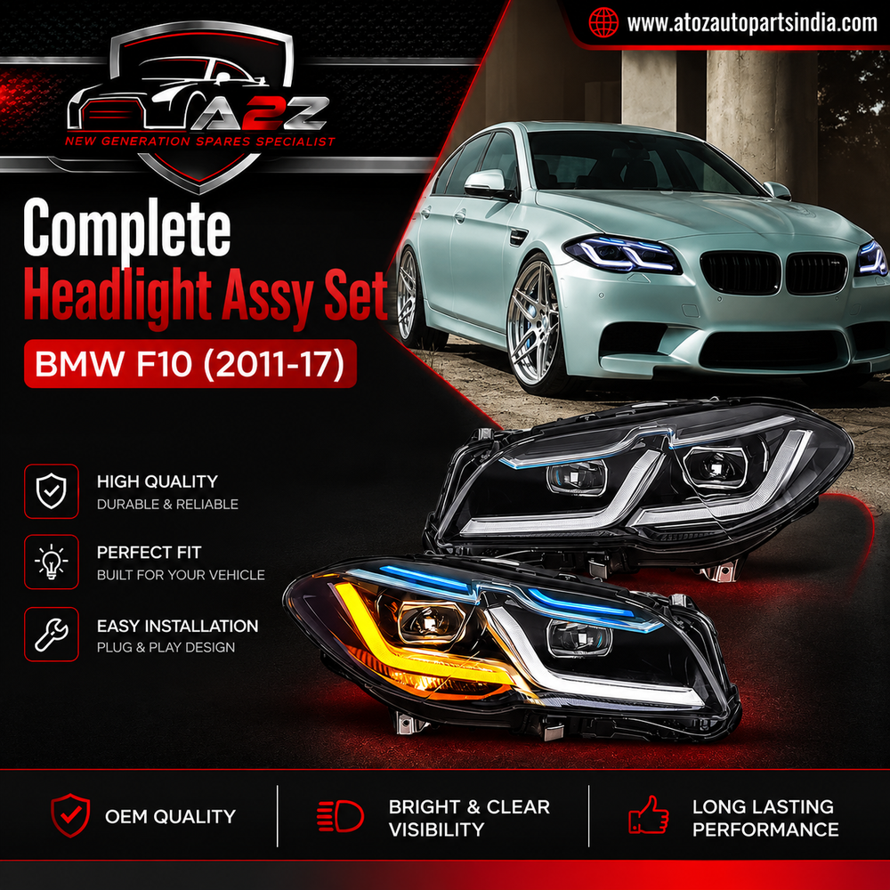 Complete Headlight Assy Set (Upgrade To G30 Style) Plug And Play No Need To Change Bumper Compatible With BMW F10 (2011-17) Tag No.4