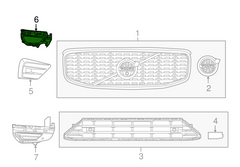 Fog Lamp Brackets Left 31449131 Right 31449132 Compatible With VOLVO XC60 II (246) Tag No.2608