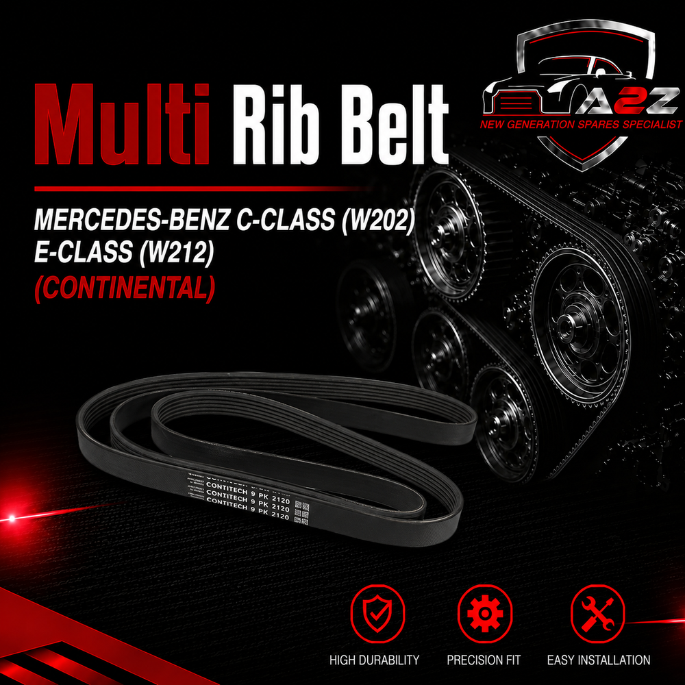 Multi Rib Belt 6PK2120 A0079978492 Compatible With MERCEDES-BENZ C-CLASS (W202) E-CLASS (W212) (CONTINENTAL)