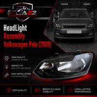 Head Light Set Left 6R1941015 & Right 6R1941016 Compatible With Volkswagen Polo (2009)