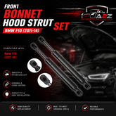 Front Bonnet Hood Strut Set 51237206644 Compatible With BMW 5 Series (F10)