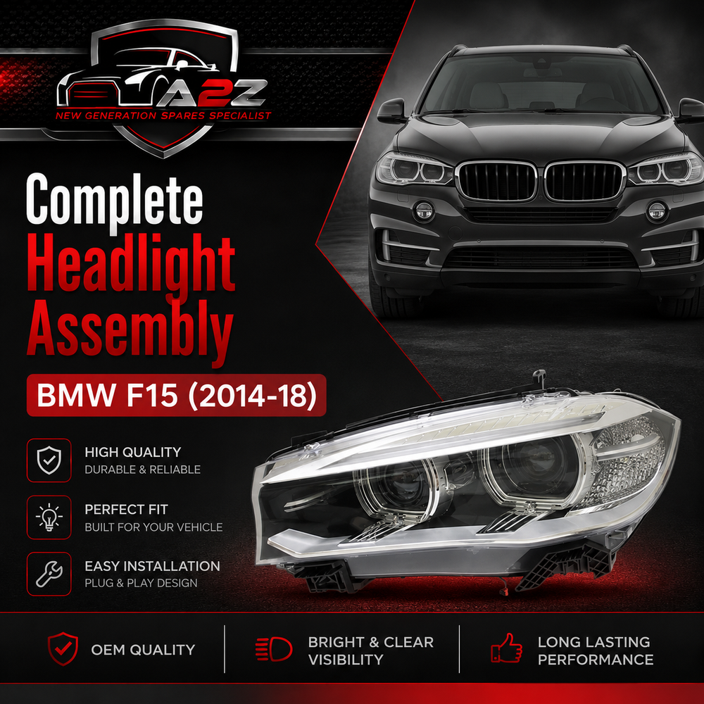 Complete Headlight Set Left 63117317101 & Right 63117317102 Compatible With BMW F15 2014-2018