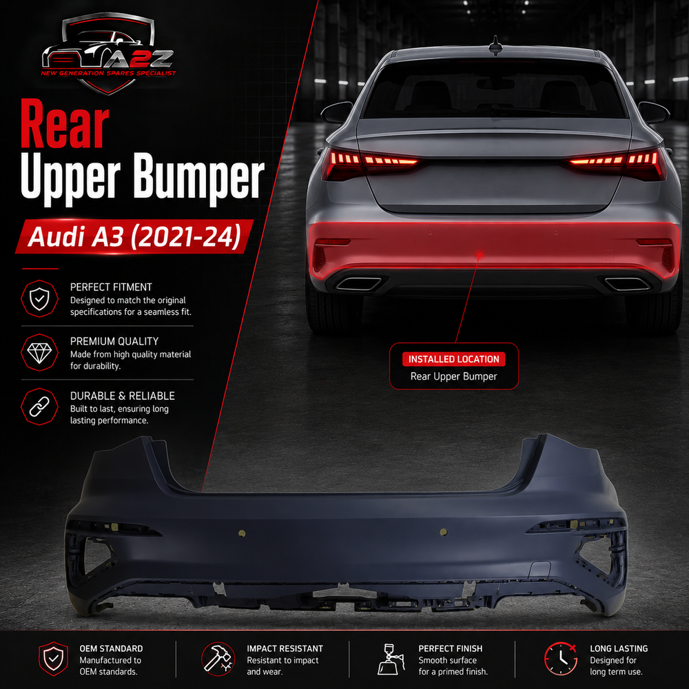 Rear Upper Bumper 8YD807065D Compatible With Audi A3 (2021-24) Tag No.229