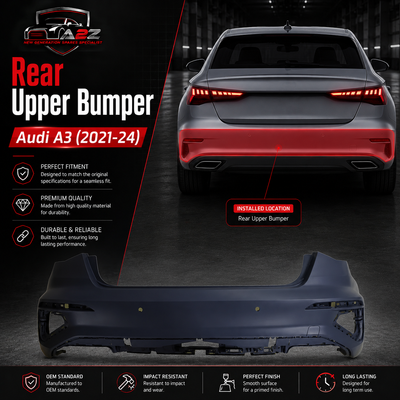 Rear Upper Bumper 8YD807065D Compatible With Audi A3 (2021-24) Tag No.229