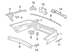 Rear Bumper Moulding (Chromed) C2D3572 Compatible With Jaguar XJL (X351) (2010-2015) Tag No.5
