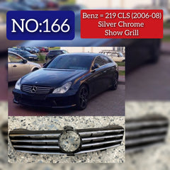 Silver Chrome Show Grill  Compatible With Benz CLS C219  (2006-08) Tag 166