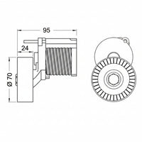 Belt Tensioner With Pulley 038903315AH 038903315AG Compatible With AUDI A4 8K