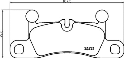 Rear Brake Pad 7P6698451 2472101 P65027 Compatible With AUDI Q7 & PORSCHE CAYENNE 92A