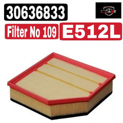 Air Filter E512L & 30636833 & LX1289/1 Compatible With VOLVO XC90 I (275) Tag : 109