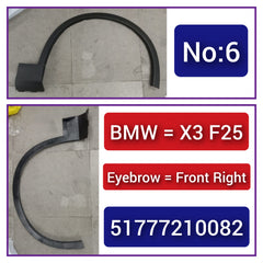 Front Right Wheel Arch (EYEBROW) 51777210082 Compatible With BMW X3 F25 Tag-EY-06