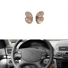 Brown-Rubber Steering Wheel Switch Control Buttons Set 2308202310 Compatible with MERCEDES E-CLASS W211 & CLS C219