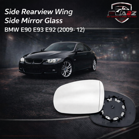 Side Rearview Wing Side Mirror Glass Left 51167252893 & Right 51167252894 Compatible With BMW 3 Series (E90) & 3 Convertible (E93) & 3 Coupe (E92) (2009-2012)