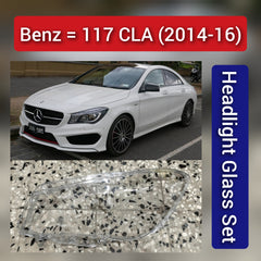 Front Headlight Glass Compatible with Benz CLA W117 (2014 - 2016).
