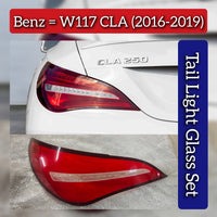 Tail Light Glass Set Left & Right Compatible With Mercedes Benz CLA W117 (2016-19)