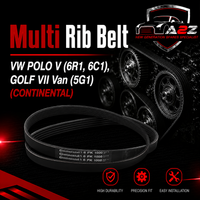 MULTI-RIB BELT 6PK1000 04E145933A Compatible With VW POLO V (6R1, 6C1), GOLF VII Van (5G1) (CONTINENTAL)