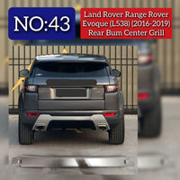 Rear Bumper Center Grill Compatible With Land Rover Range Rover Evoque (L538) (2016-2019) Tag No.43