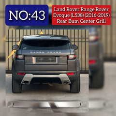 Rear Bumper Center Grill Compatible With Land Rover Range Rover Evoque (L538) (2016-2019) Tag No.43