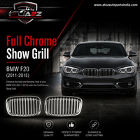 Full Chrome Show Grill Left 51137262119 & Right 51137262120 Compatible With BMW 1 Series (F20) (2011-2015) Tag No.122