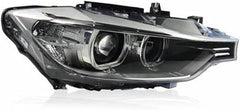Complete Headlight Assembly (Xenon Performance) Left 63116339385 63117339385 63117314531 & Right 63117339386 63117314532 (Without Blaster) Compatible With BMW 3 Series F30 (2011-2015) Projector Tag No.55